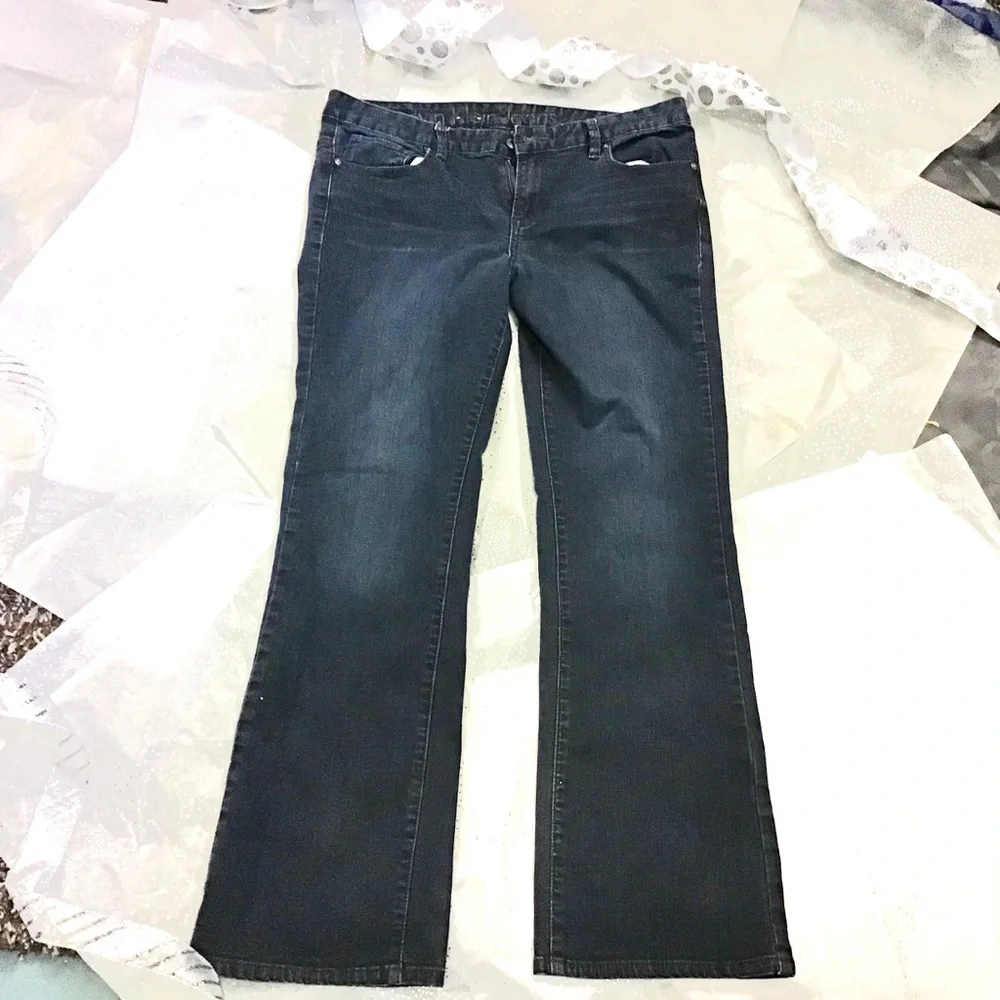 CALVIN KLEIN Leanboot Dark Wash Jeans - Size 12 - Picture 4 of 7